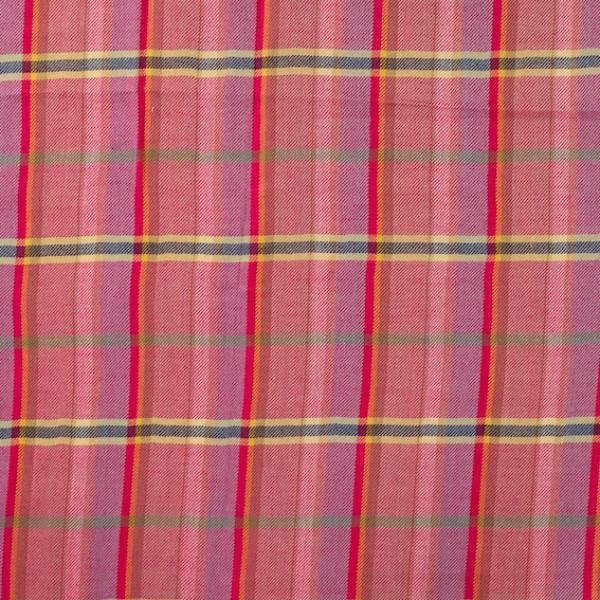 Viskose Twill Karo Rosa